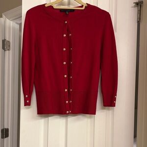 White House Black Market Vibrant Red Cardigan